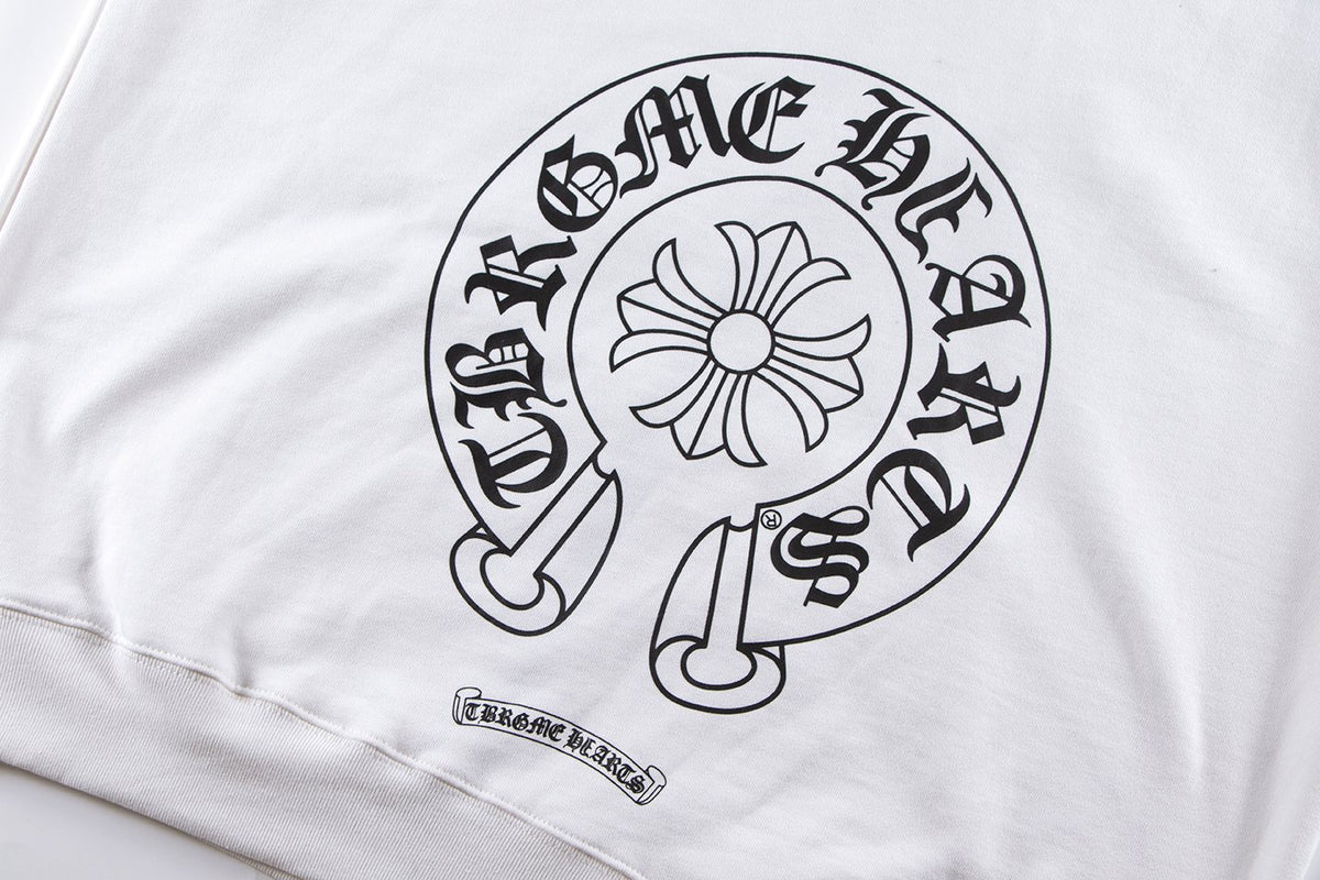 Chrome Hearts Rainbow Horseshoe Graphic Zip-Up Hoodie