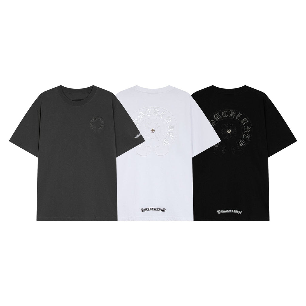 Chrome Hearts Horseshoe Floral Graphic T-Shirt