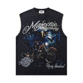 MAJESTIK Speedway Eagle Motorcycle Sleeveless T-Shirt