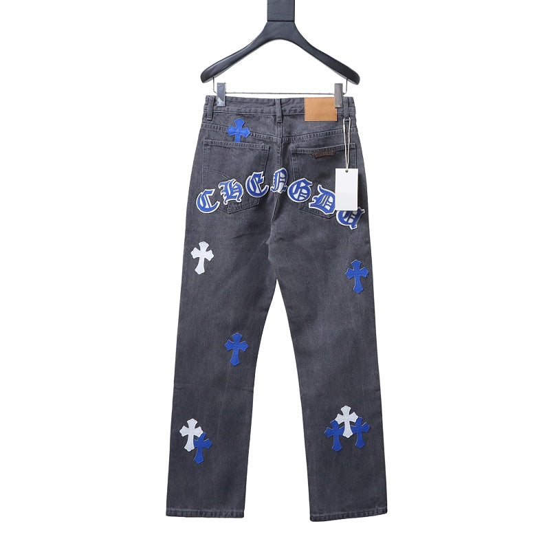 Chrome Hearts Exclusive Cross Patch Jeans