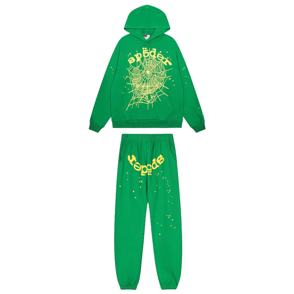 Sp5der Spiderweb Graphic Hoodie & Sweatpants Set
