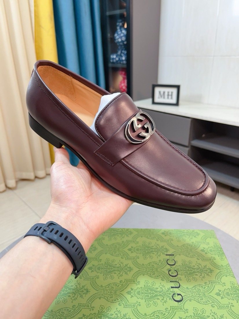 Gucci Men's Metal-Accent Loafers