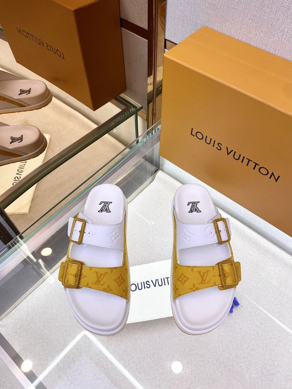 Louis Vuitton Double-Strap Slide Sandals - Open Toe
