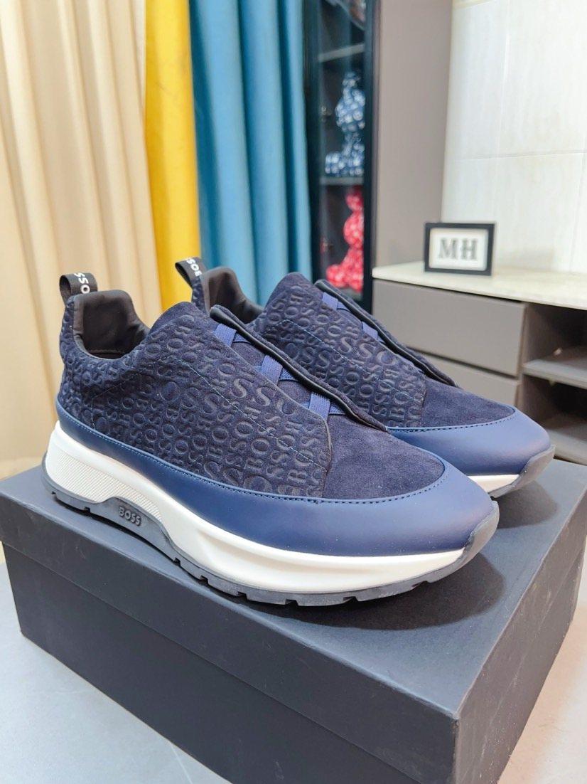 Hugo Boss Men's Textured Low-Top Sneakers
