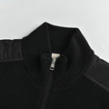 Moncler MC Panelled Nylon Sleeve Zip Pocket Zip-Up Knit Cardigan Jacket