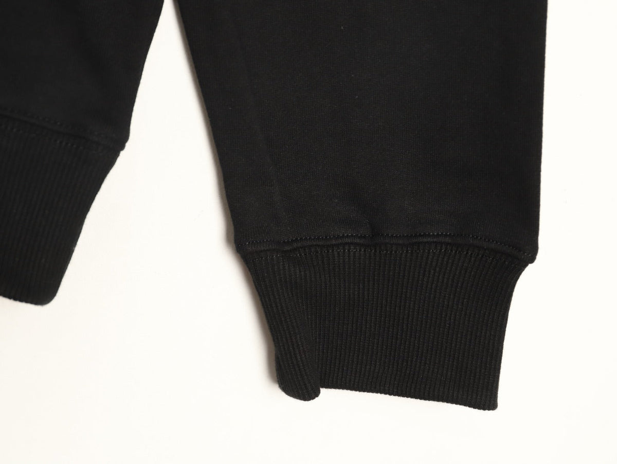 Burberry Equestrian-Detail Collared Half-Zip Sweatshirt - Black