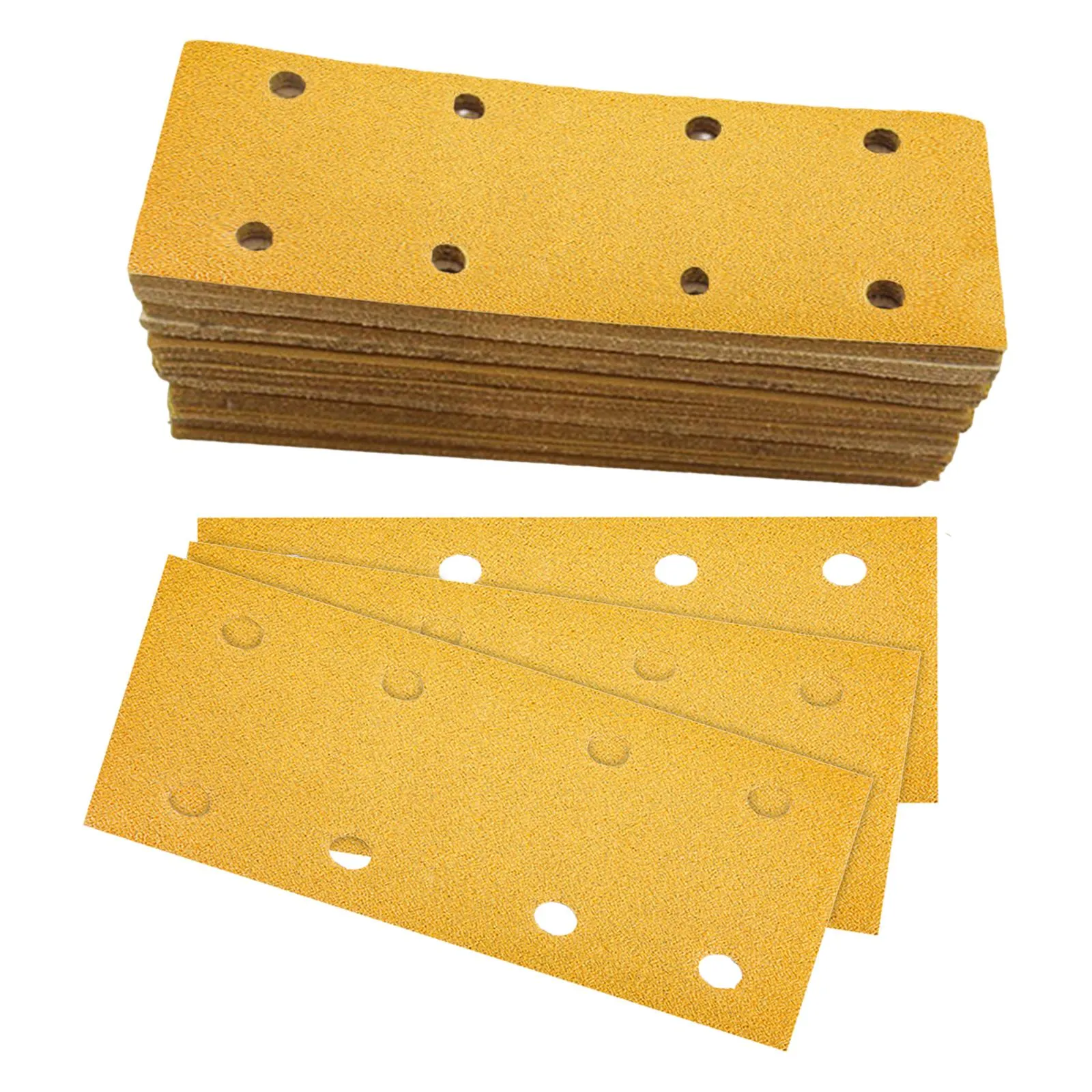 100 Pieces Dustless Hook and Loop Sander Sheet for Stone Leather Woodworking 120 Grits