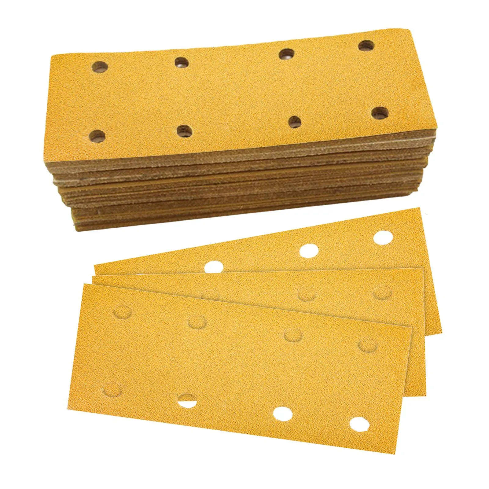 100 Pieces Dustless Hook and Loop Sander Sheet for Stone Leather Woodworking 120 Grits