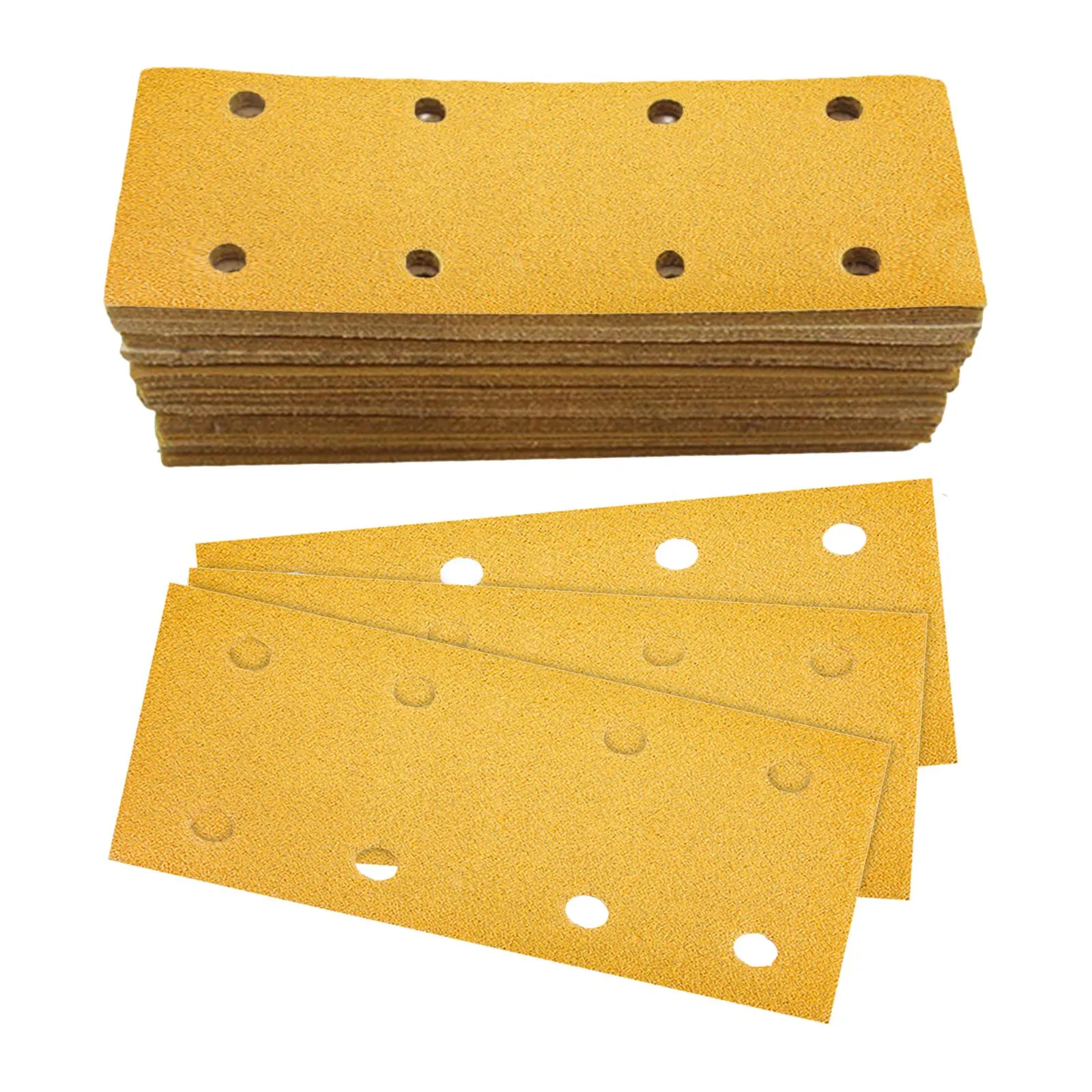 100 Pieces Dustless Hook and Loop Sander Sheet for Stone Leather Woodworking 120 Grits