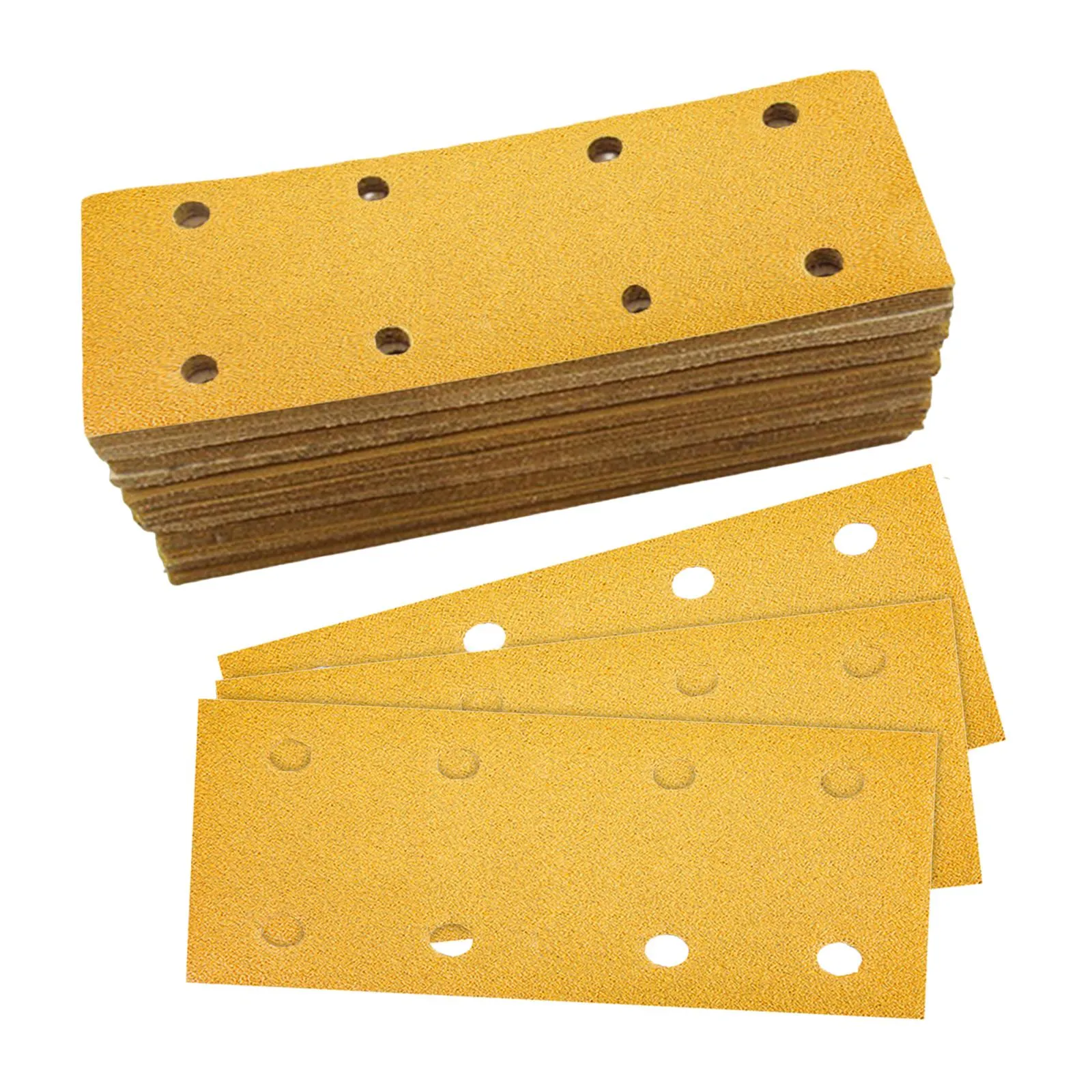 100 Pieces Dustless Hook and Loop Sander Sheet for Stone Leather Woodworking 120 Grits