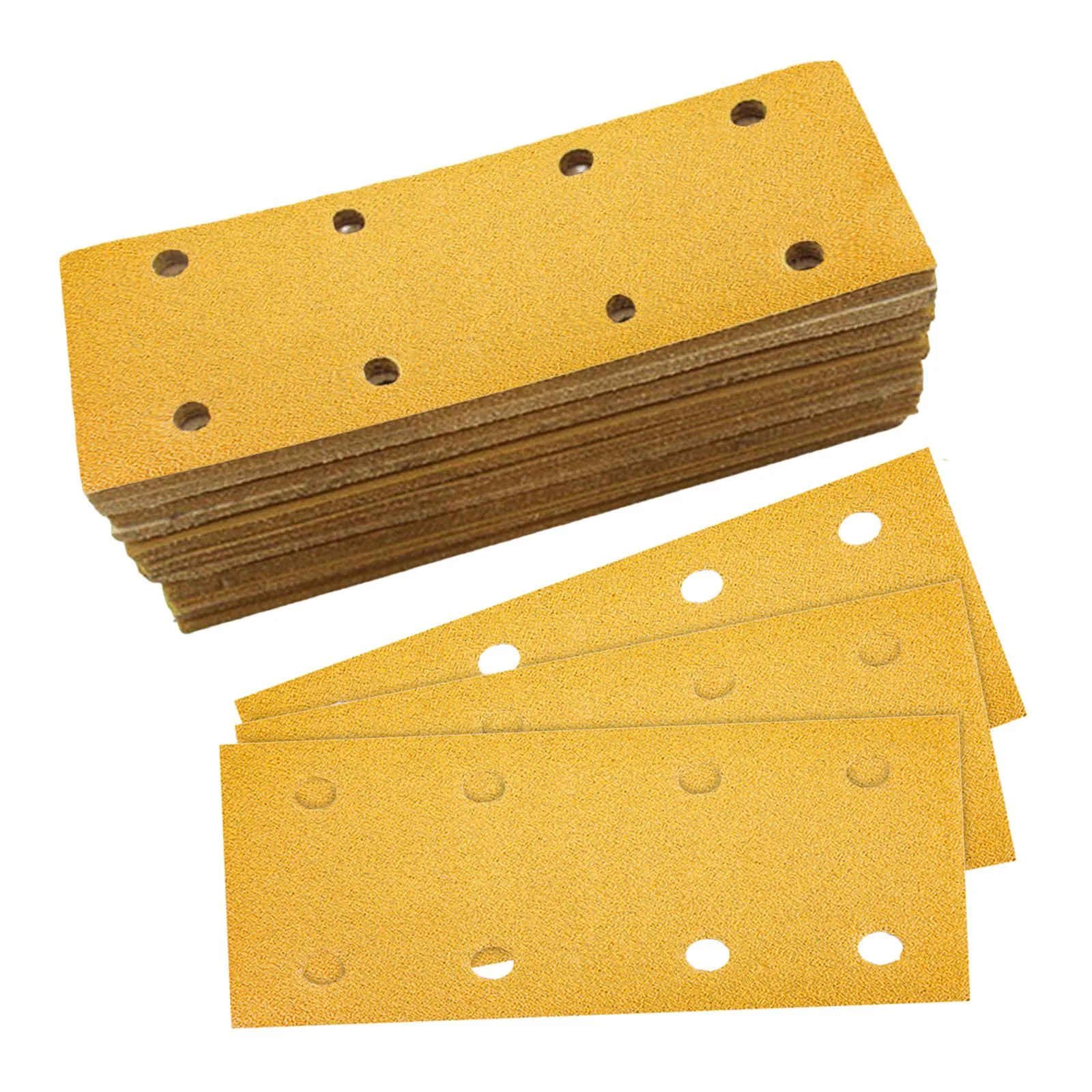 100 Pieces Dustless Hook and Loop Sander Sheet for Stone Leather Woodworking 120 Grits