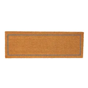 120cm x 40cm Grey Inset Coir Double Door Mat - By Nicola Spring