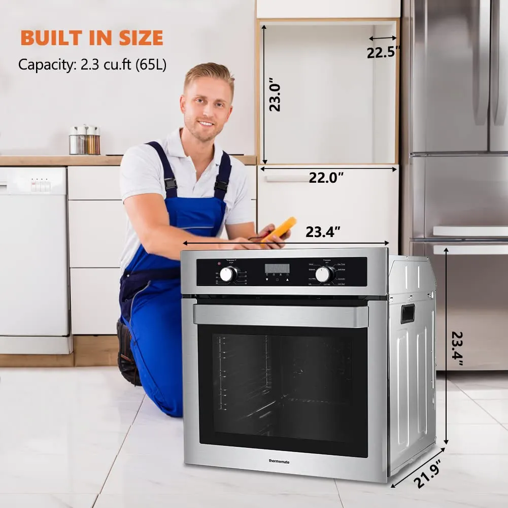 24'' Built-in Convection Electric Wall Oven - 9 Cooking Functions