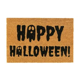 60cm x 40cm Ghost Happy Halloween Coir Door Mat - By Nicola Spring