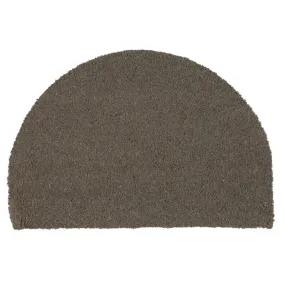 60cm x 40cm Grey Coir Half Moon Door Mat - By Nicola Spring