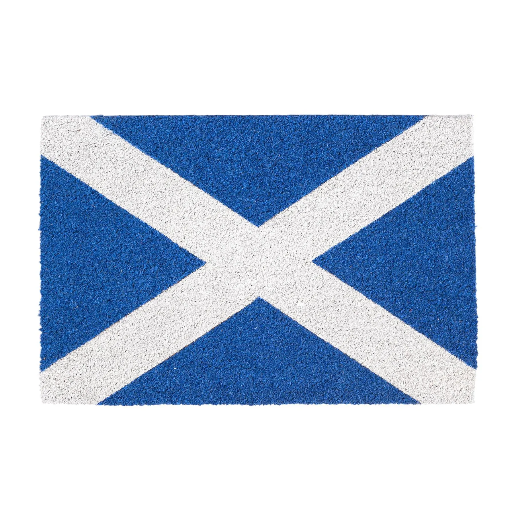 60cm x 40cm Scottish Flag Coir Door Mat - By Nicola Spring