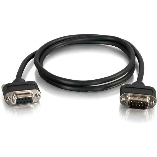 6Ft Serial Rs232 Db9 Cable With Low Profile Connectors M/F - In-Wall Cmg-Rated