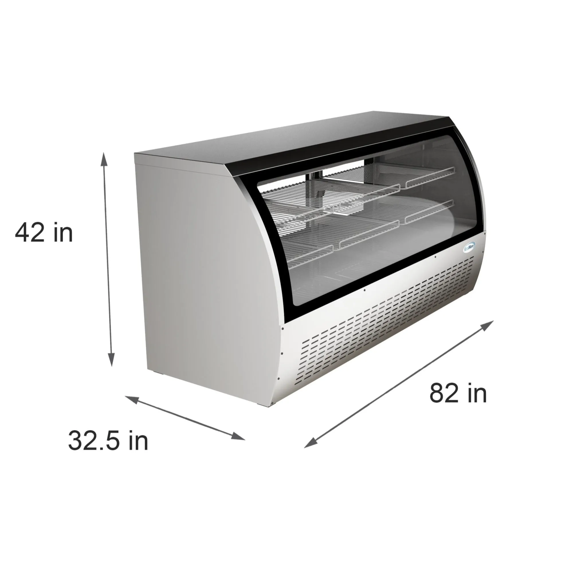 82 in. Deli Display Refrigerator - 32 Cu Ft. RD32C-SS.