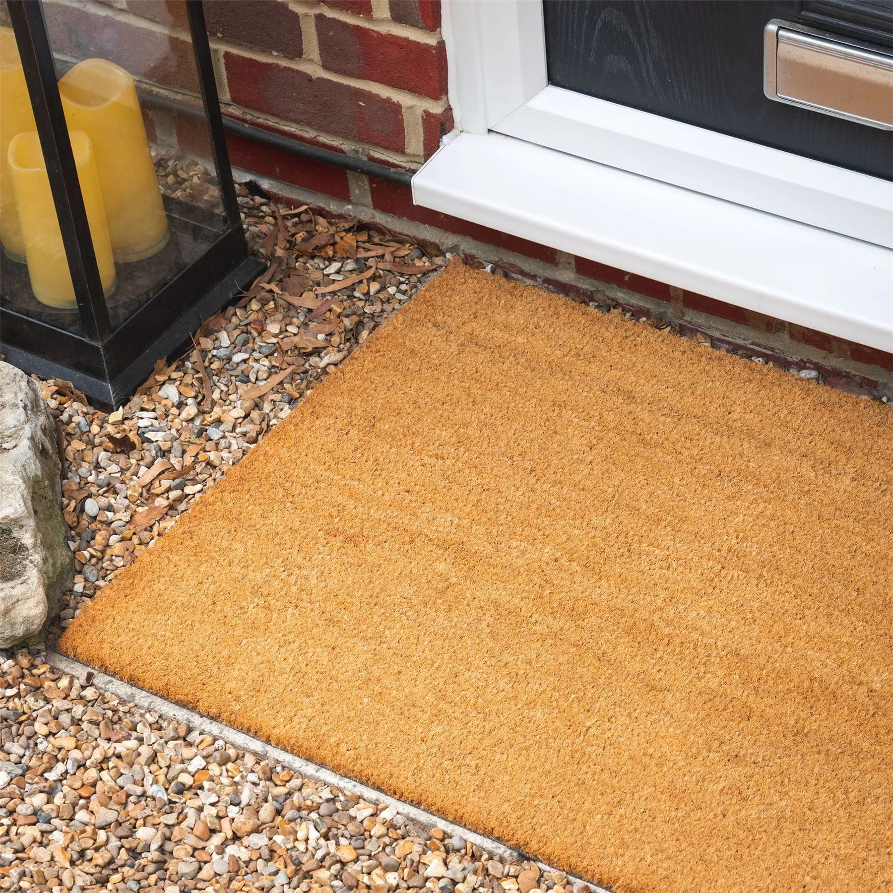 90cm x 60cm Brown Coir Door Mat - By Nicola Spring