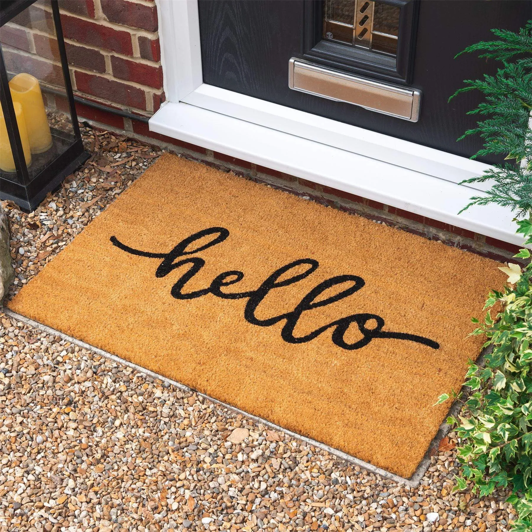 90cm x 60cm Hello Coir Door Mat - By Nicola Spring