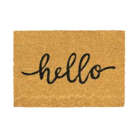 90cm x 60cm Hello Coir Door Mat - By Nicola Spring