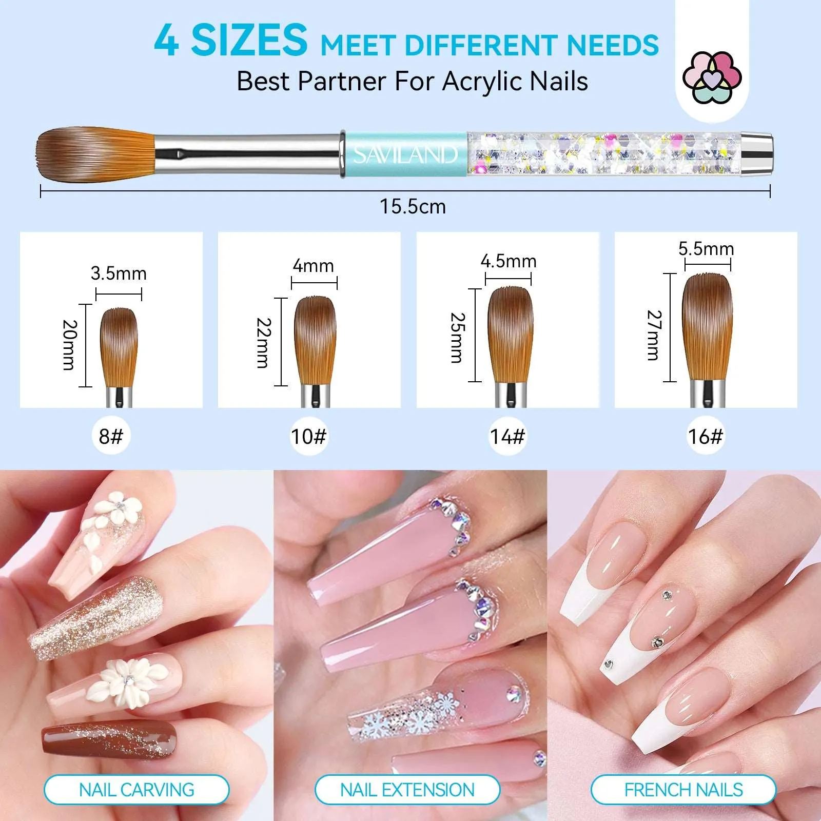 Acrylic Nail Brush Set-4PCS