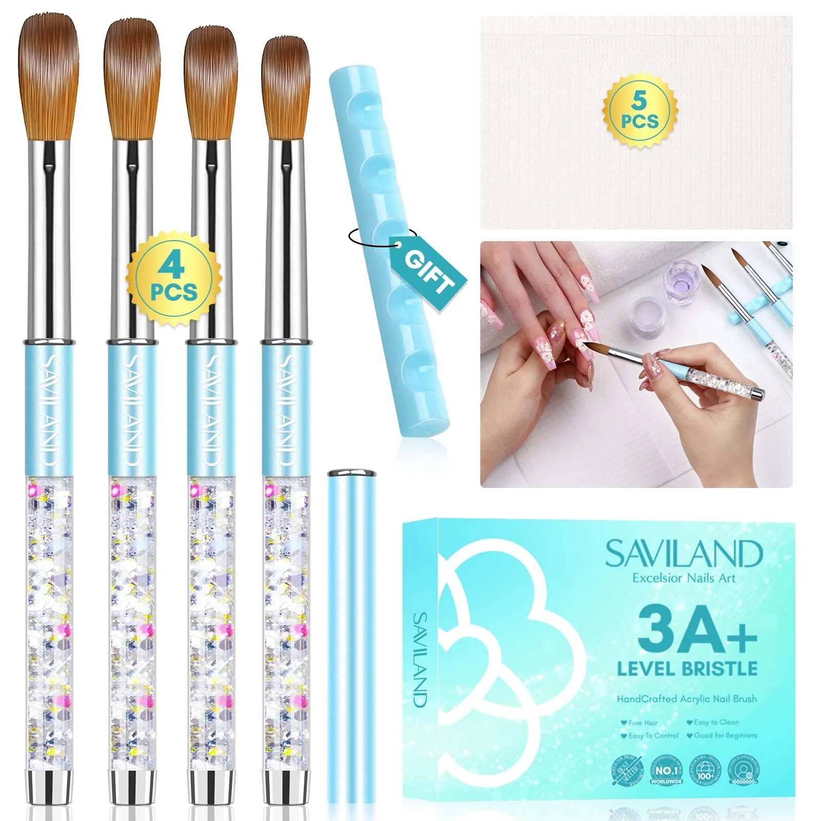 Acrylic Nail Brush Set-4PCS