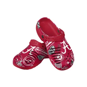 Alabama Crimson Tide NCAA Mens Historic Print Clog With Strap