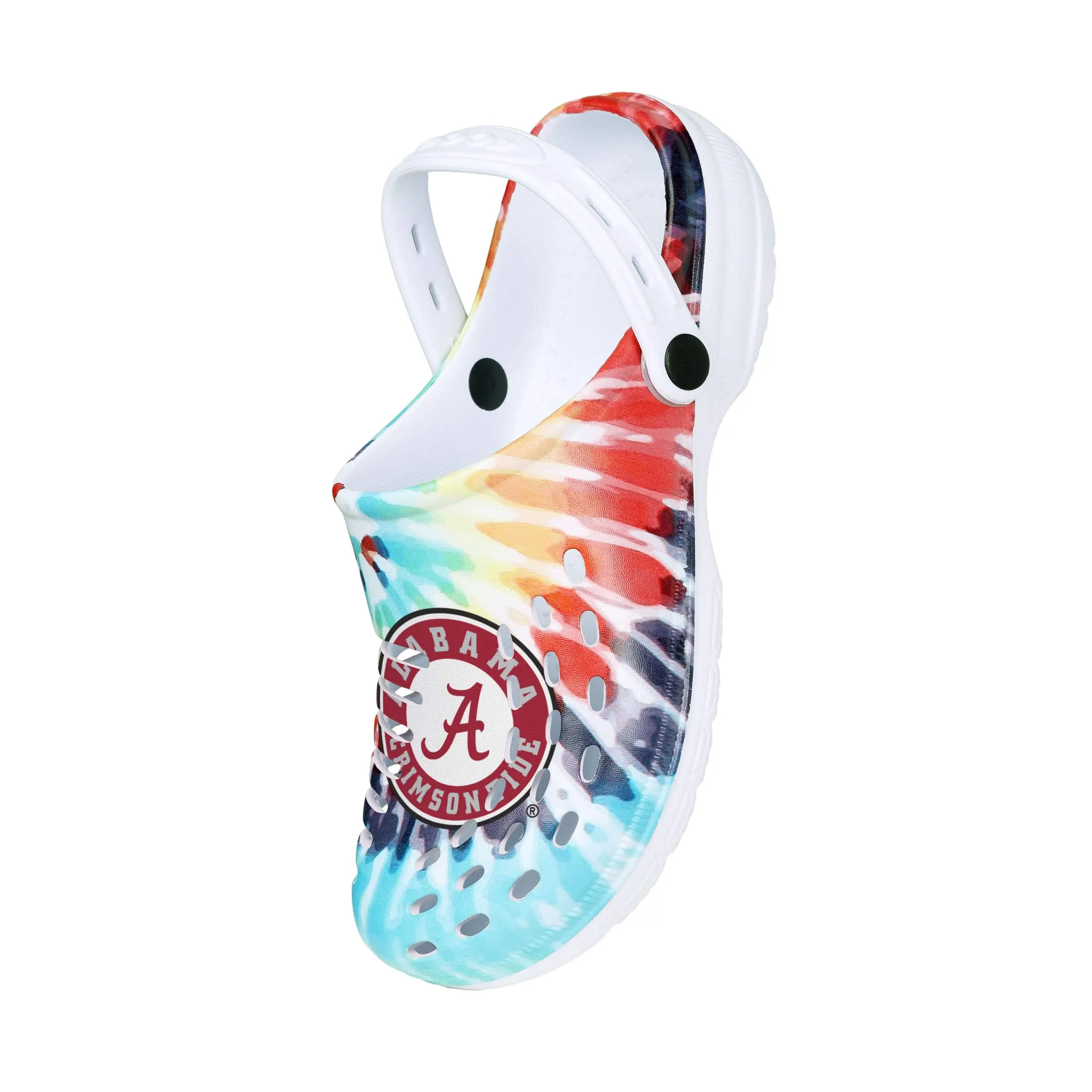 Alabama Crimson Tide NCAA Womens Tie-Dye Clog With Strap