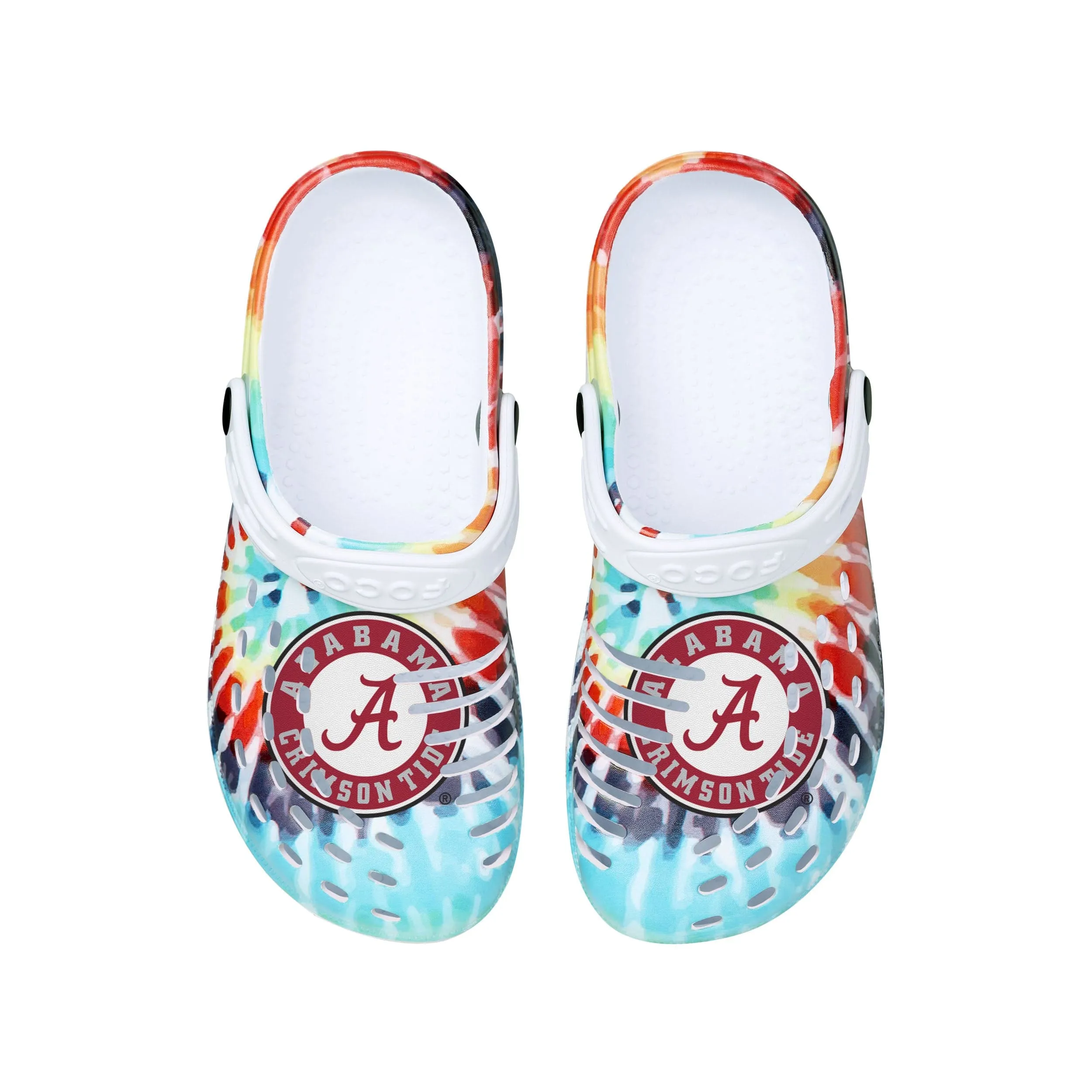 Alabama Crimson Tide NCAA Womens Tie-Dye Clog With Strap