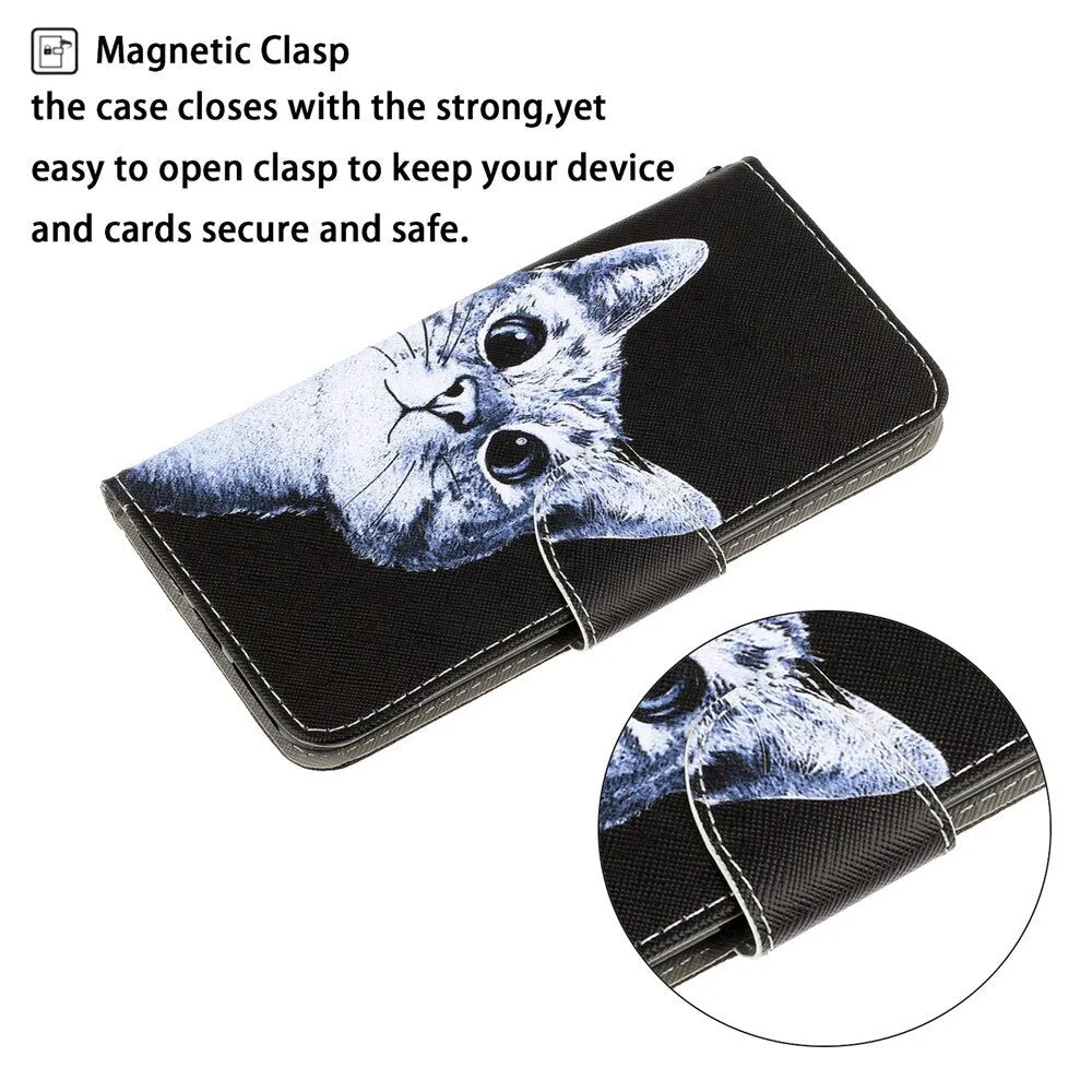 Anymob Samsung Beach Star Magnetic Flip Wallet Case Painted Leather Phone Cover