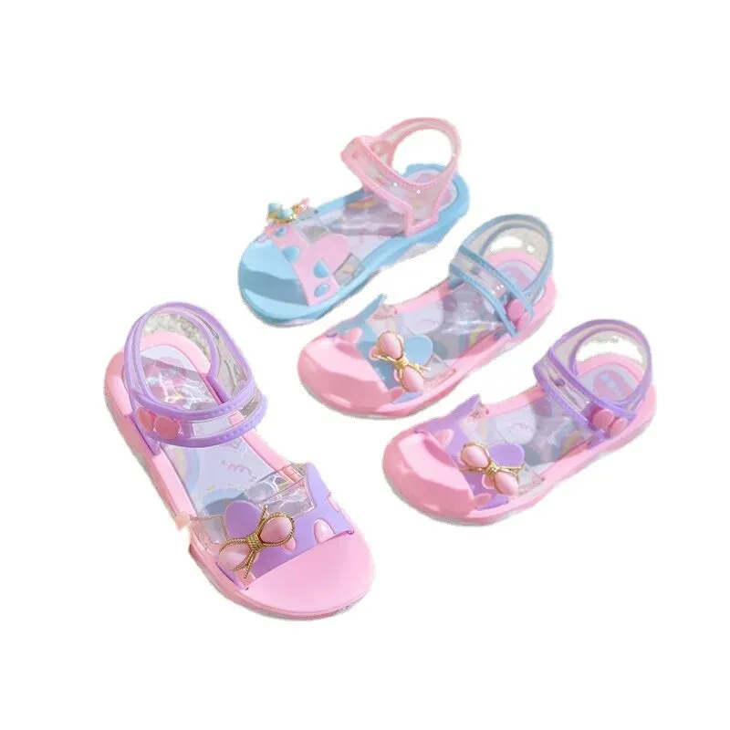 ARWEN & AJH GROUP  Sweet Children's Sandals 2024 Summer New Soft Sole Girls' Sandals Non slip Princess Shoes Children's Shoes kid shoes