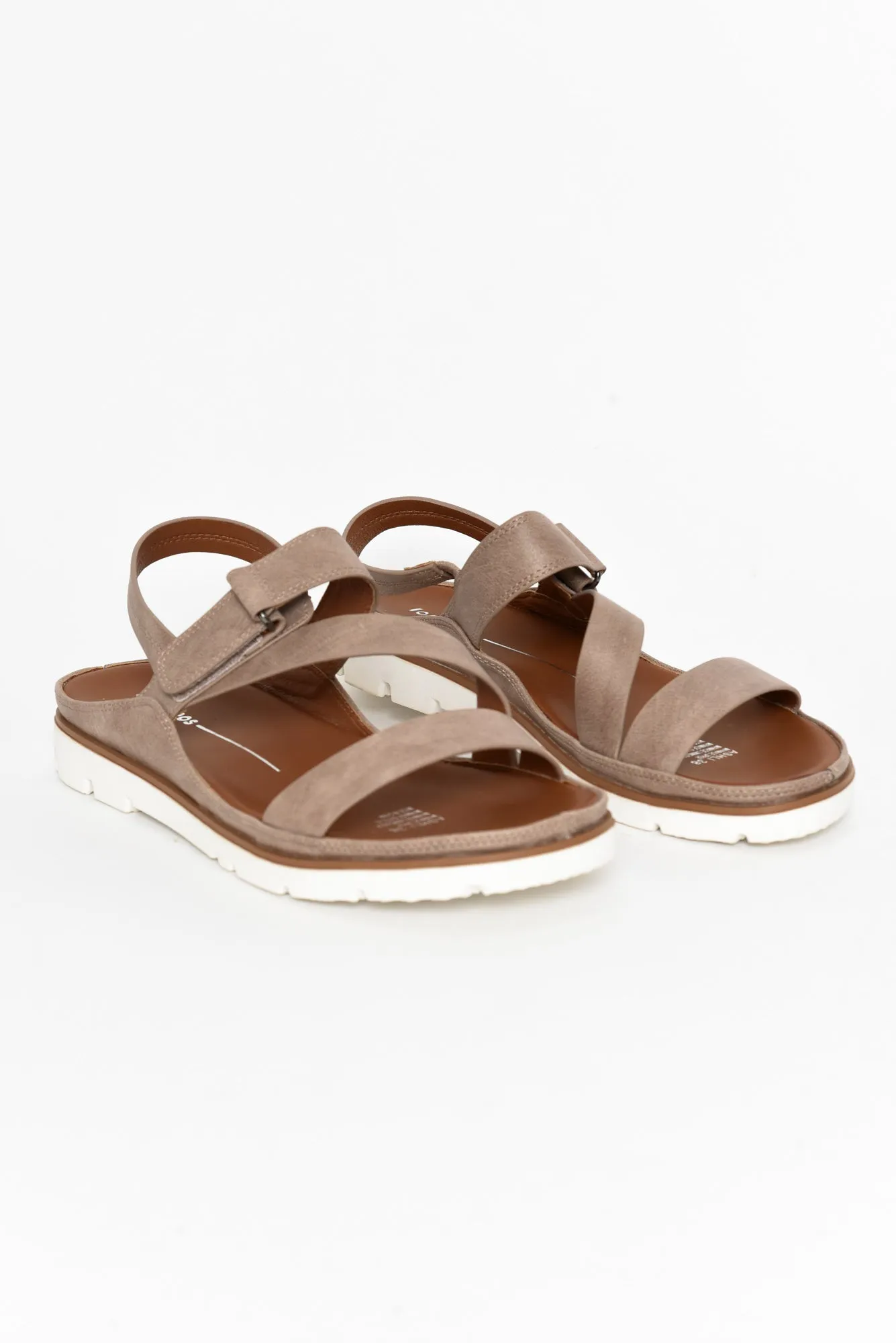 Ashli Taupe Strappy Sandal