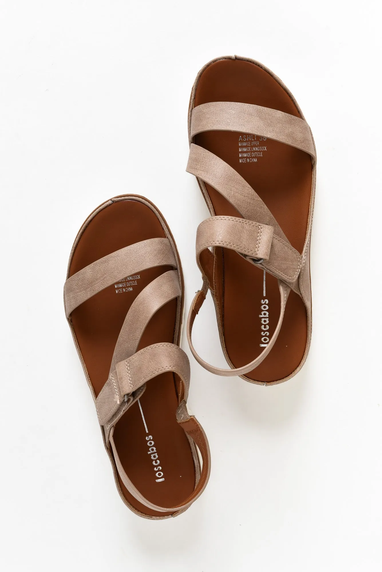 Ashli Taupe Strappy Sandal