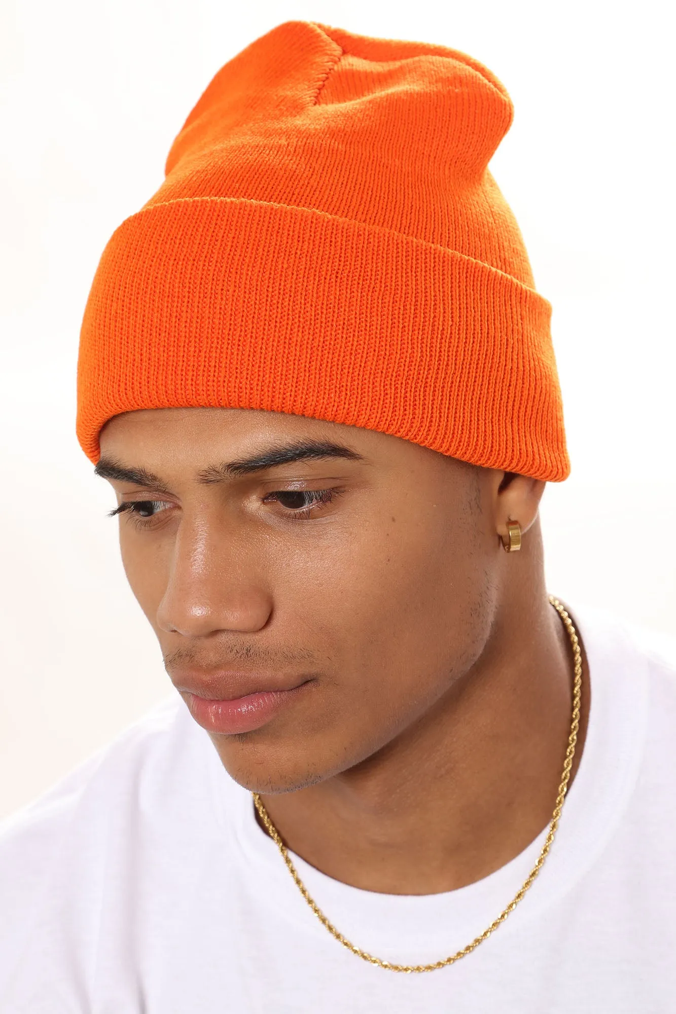 Basic Cuff Beanie - Orange