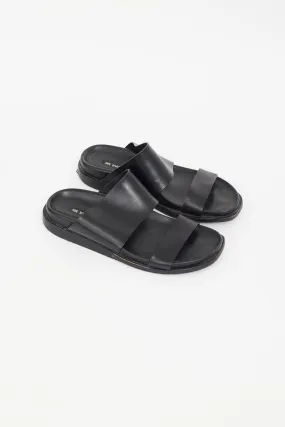 Black Leather Strap Slide