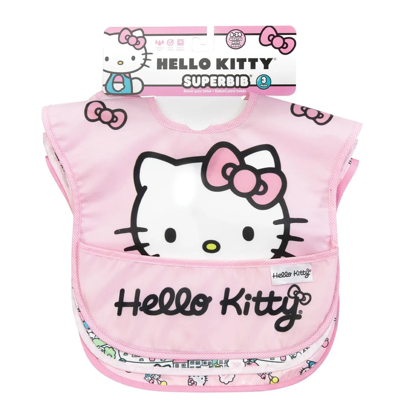 Bumkins - Superbib Hello Kitty (3 pck)