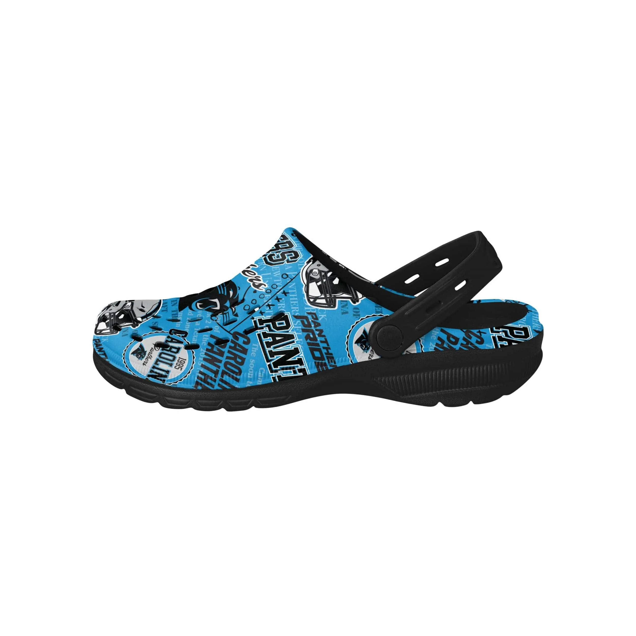 Carolina Panthers NFL Mens Historic Print Clog With Strap