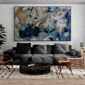 Casbah Maximus 250cm x 150cm Blues Honey White Malt Textured Abstract Painting (SOLD)