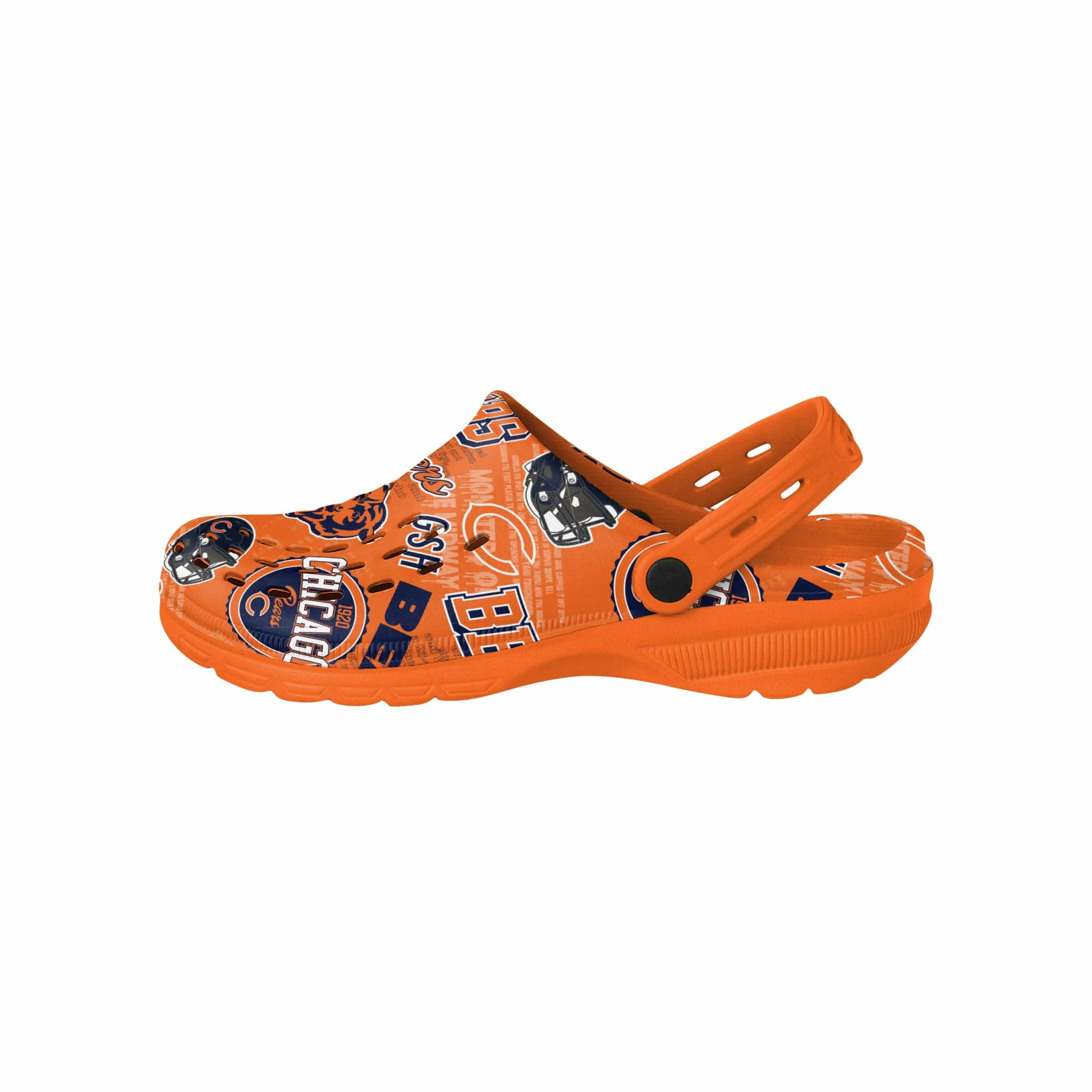 Chicago Bears NFL Mens Historic Print Clog With Strap