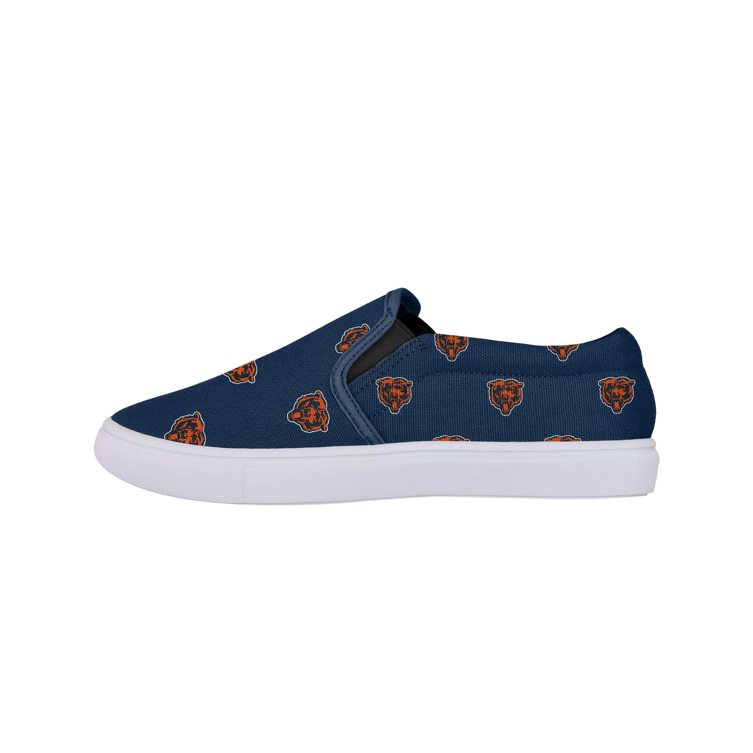 Chicago Bears NFL Womens Repeat Logo Slip On Canvas Shoe