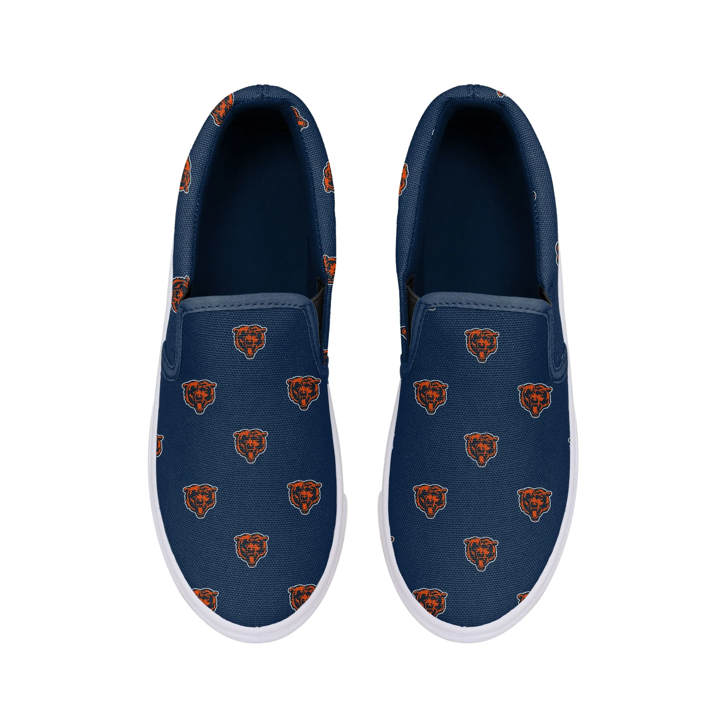 Chicago Bears NFL Womens Repeat Logo Slip On Canvas Shoe