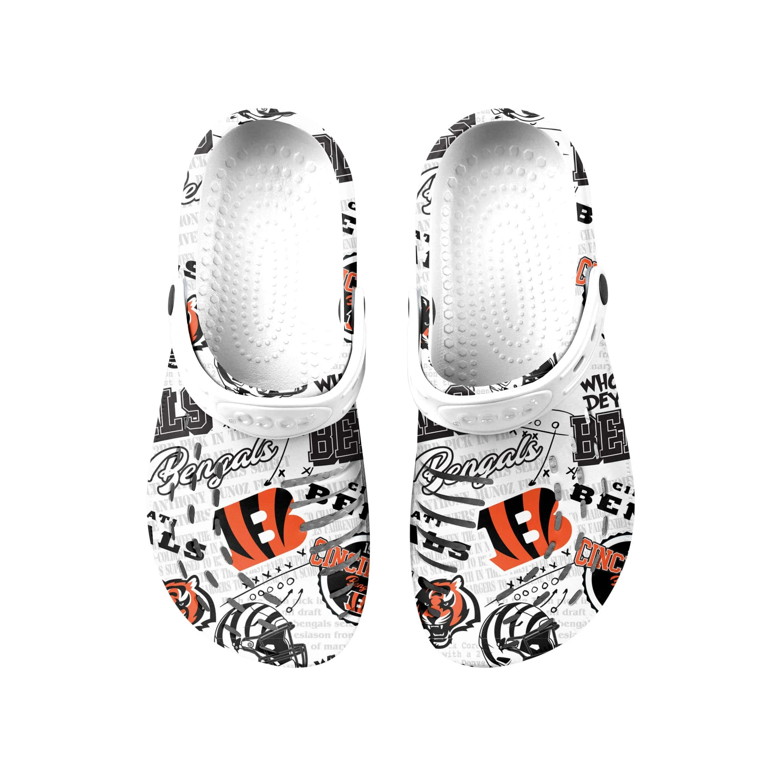 Cincinnati Bengals NFL Mens Historic Print Clog With Strap