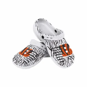 Cincinnati Bengals NFL Mens White Stripe Clog With Strap