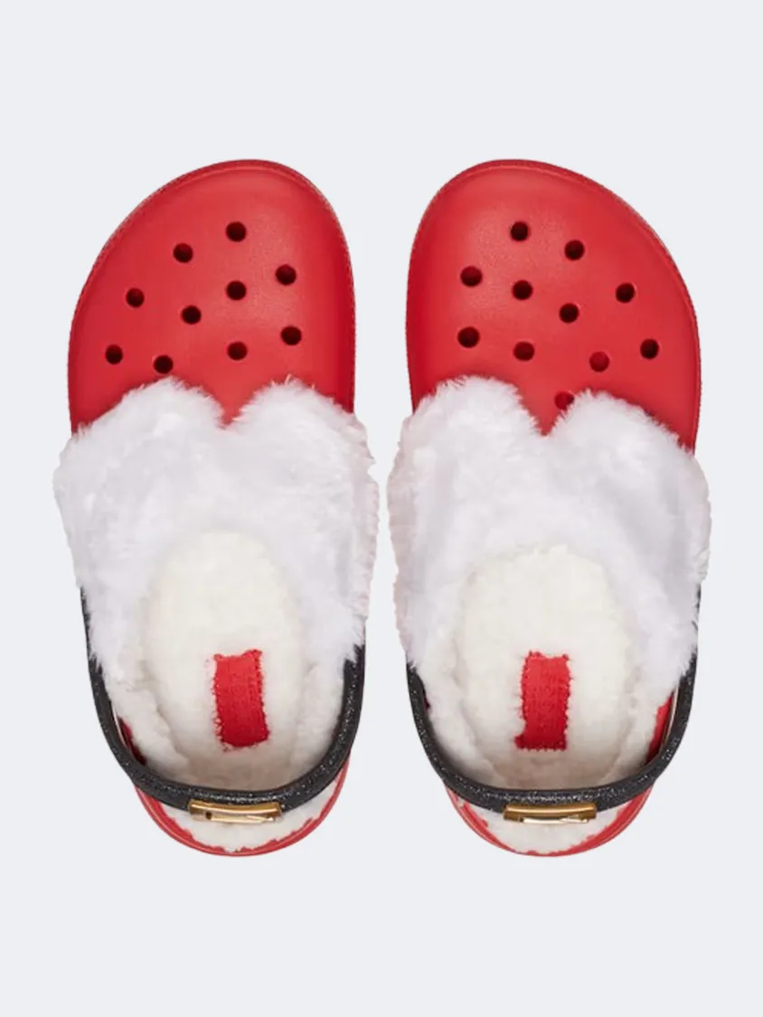 Crocs Classic Lined Santa Clog T Infant Lifestyle Slippers Varsity Red/Multi