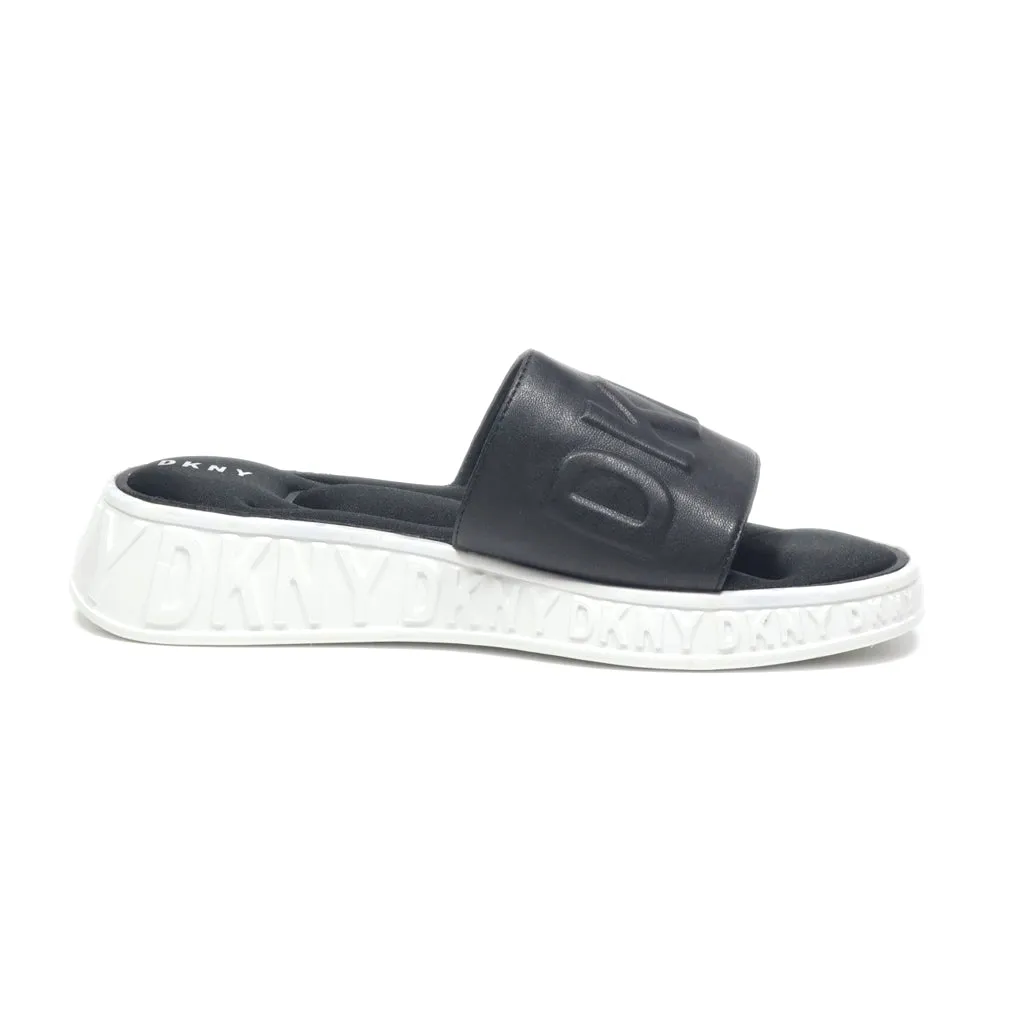 Dkny Sliders Leather Black Colour For Women