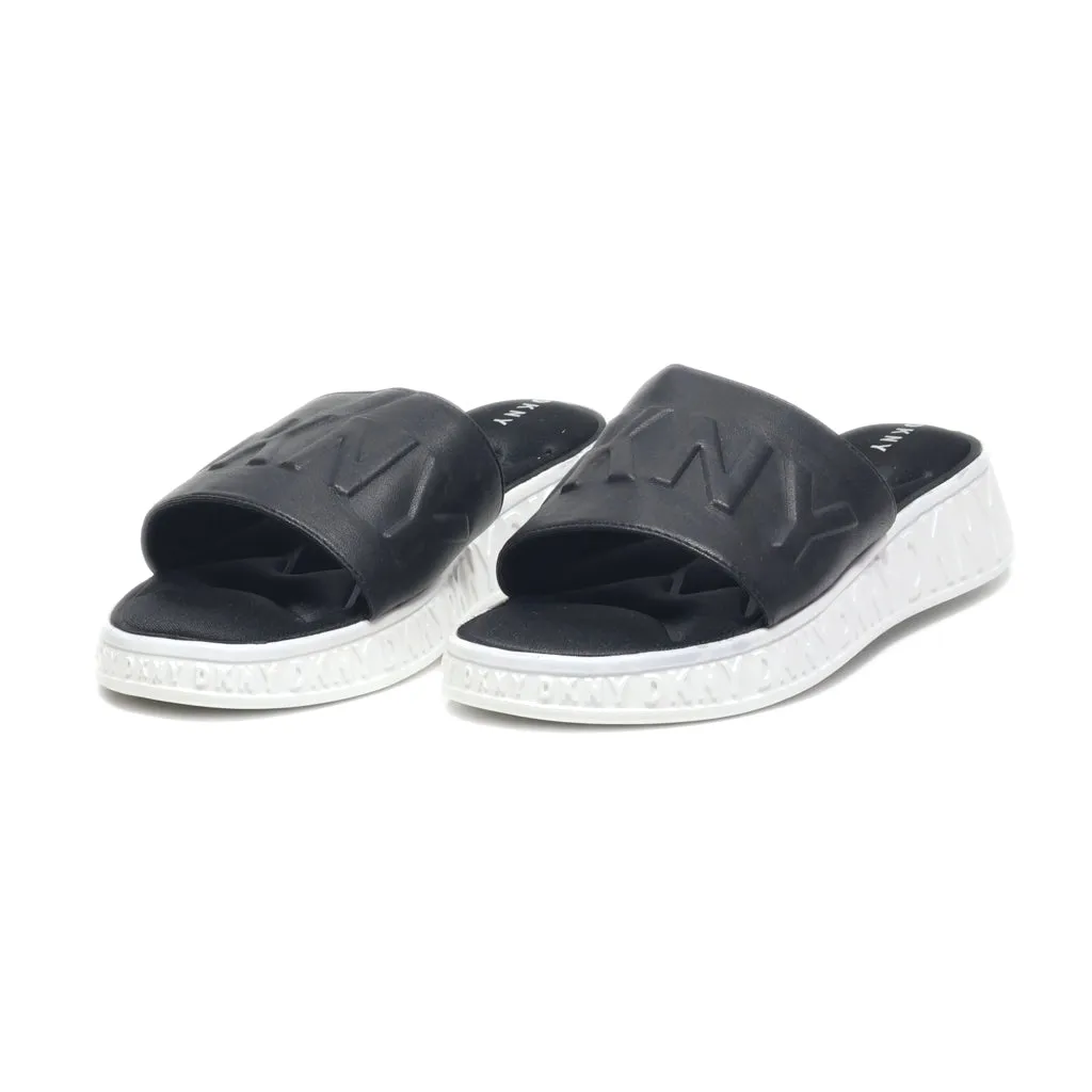 Dkny Sliders Leather Black Colour For Women