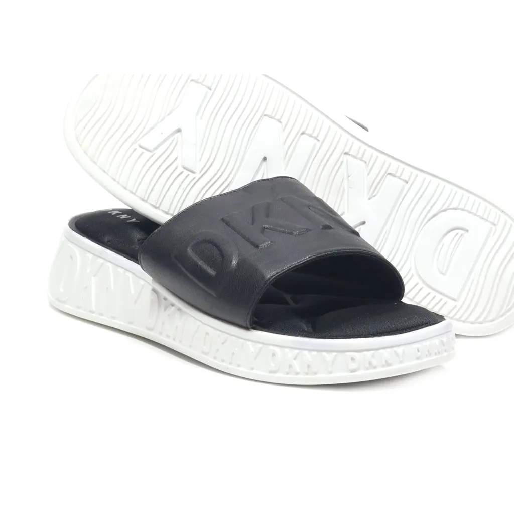 Dkny Sliders Leather Black Colour For Women