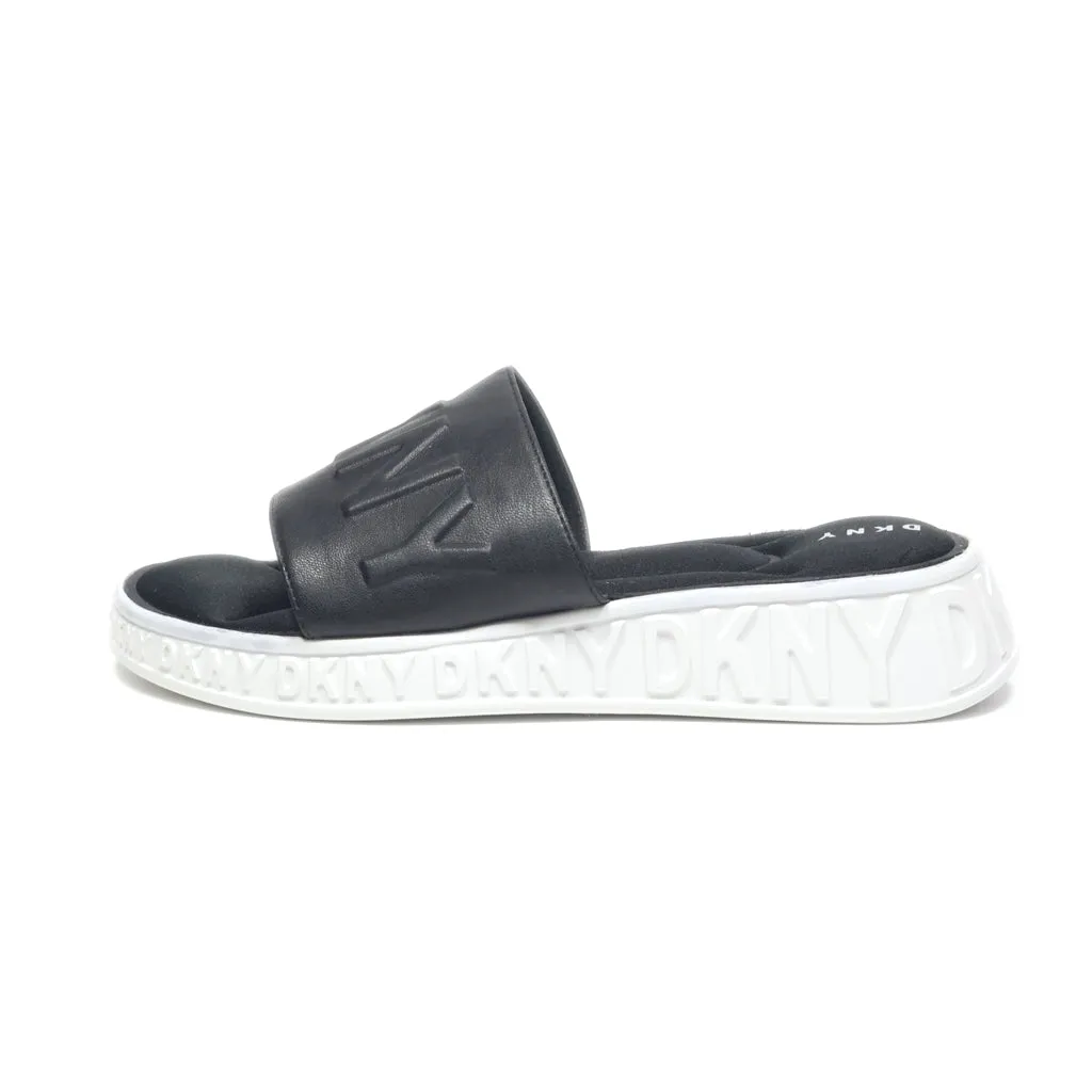 Dkny Sliders Leather Black Colour For Women