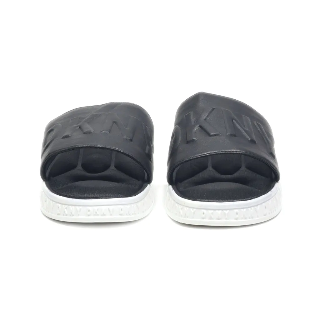 Dkny Sliders Leather Black Colour For Women